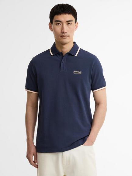 Barbour International Evan Tipped Polo Shirt, Oxford Navy, Oxford Navy