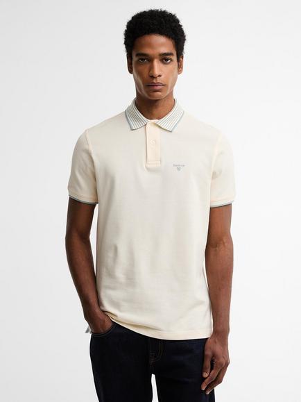 Barbour Denwick Polo Shirt, Whisper White, Whisper White