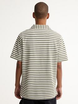 Barbour Farlam Striped Tailored Polo Shirt, Whisper White - view 2, Whisper White