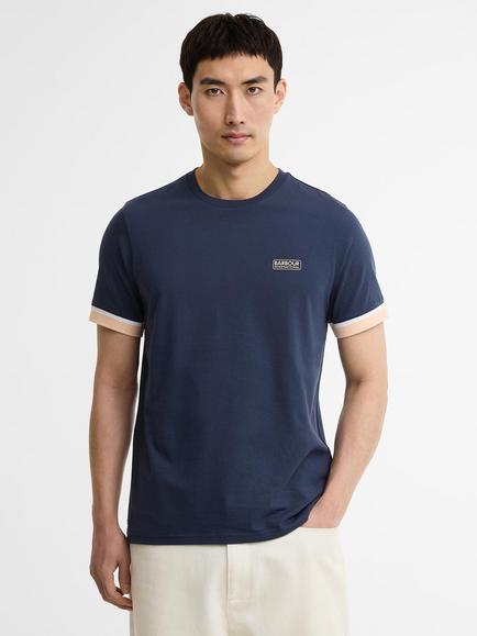 Barbour International Deep Cuff Evan Tipped T-Shirt, Oxford Navy, Oxford Navy