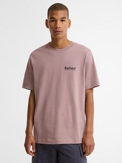 Barbour Moonwell Cotton Regular Fit Short Sleeve Graphic T-Shirt, Ironstone, Ironstone