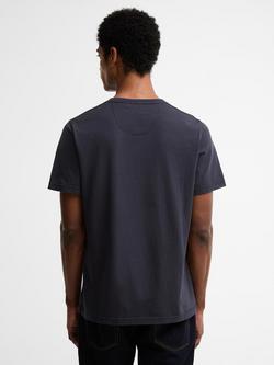 Barbour Teeside Cotton Regular Fit Short Sleeve Stripe T-Shirt, Dark Navy - view 2, Dark Navy