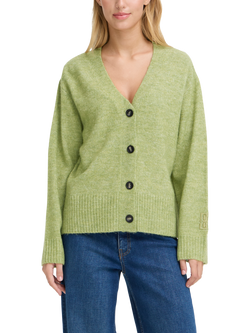 ICHI Baling V-Neck Cardigan, Iguana Melange
