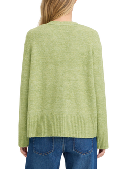 ICHI Baling V-Neck Cardigan - view 2, Iguana Melange