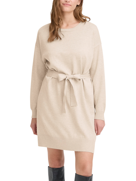 ICHI Luls Belted Jumper Dress, Oatmeal Melange, Oatmeal Melange
