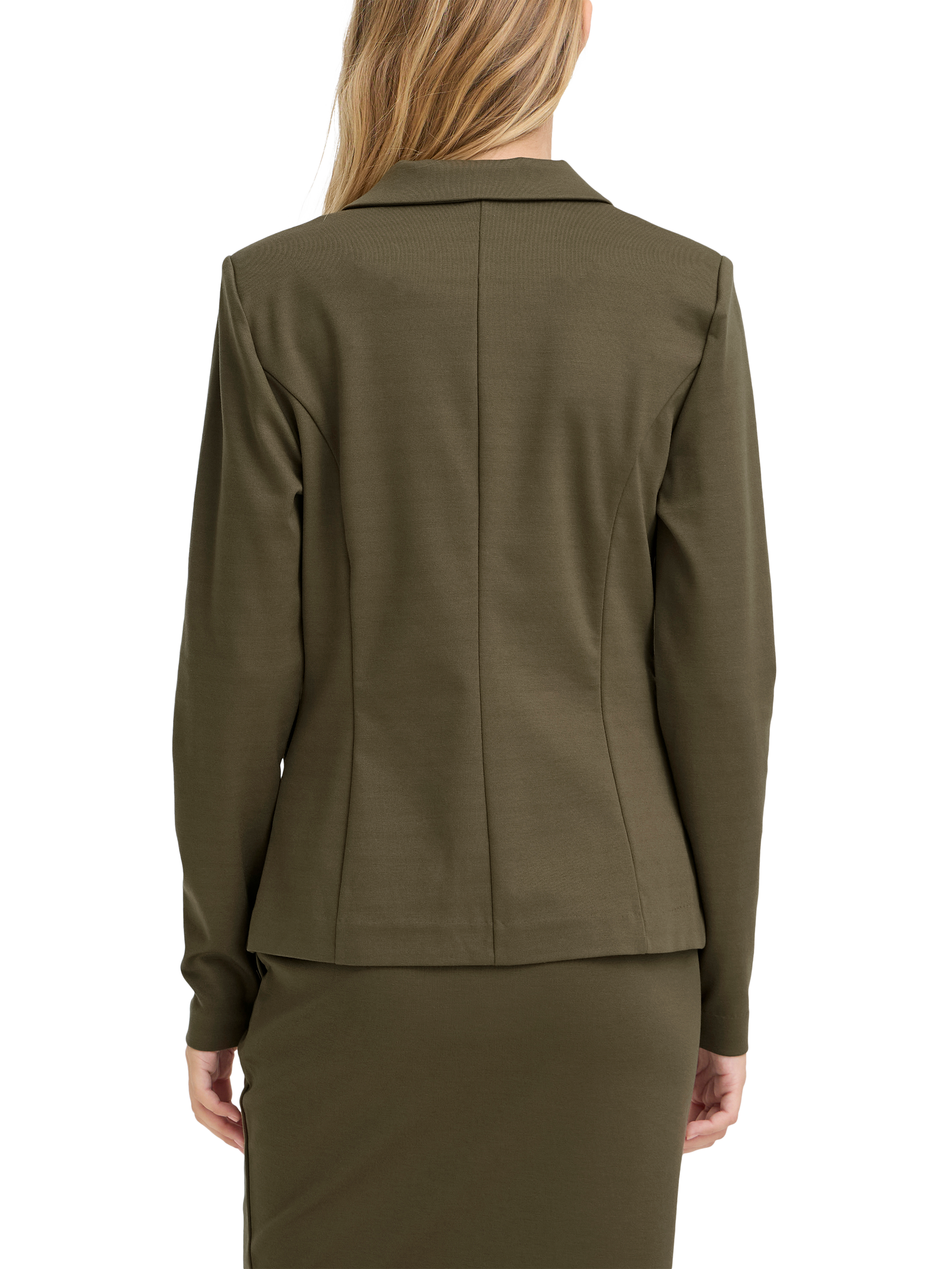 Product image 2 of 6, which shows ICHI Kate Single Button Blazer, Kalamata, XS