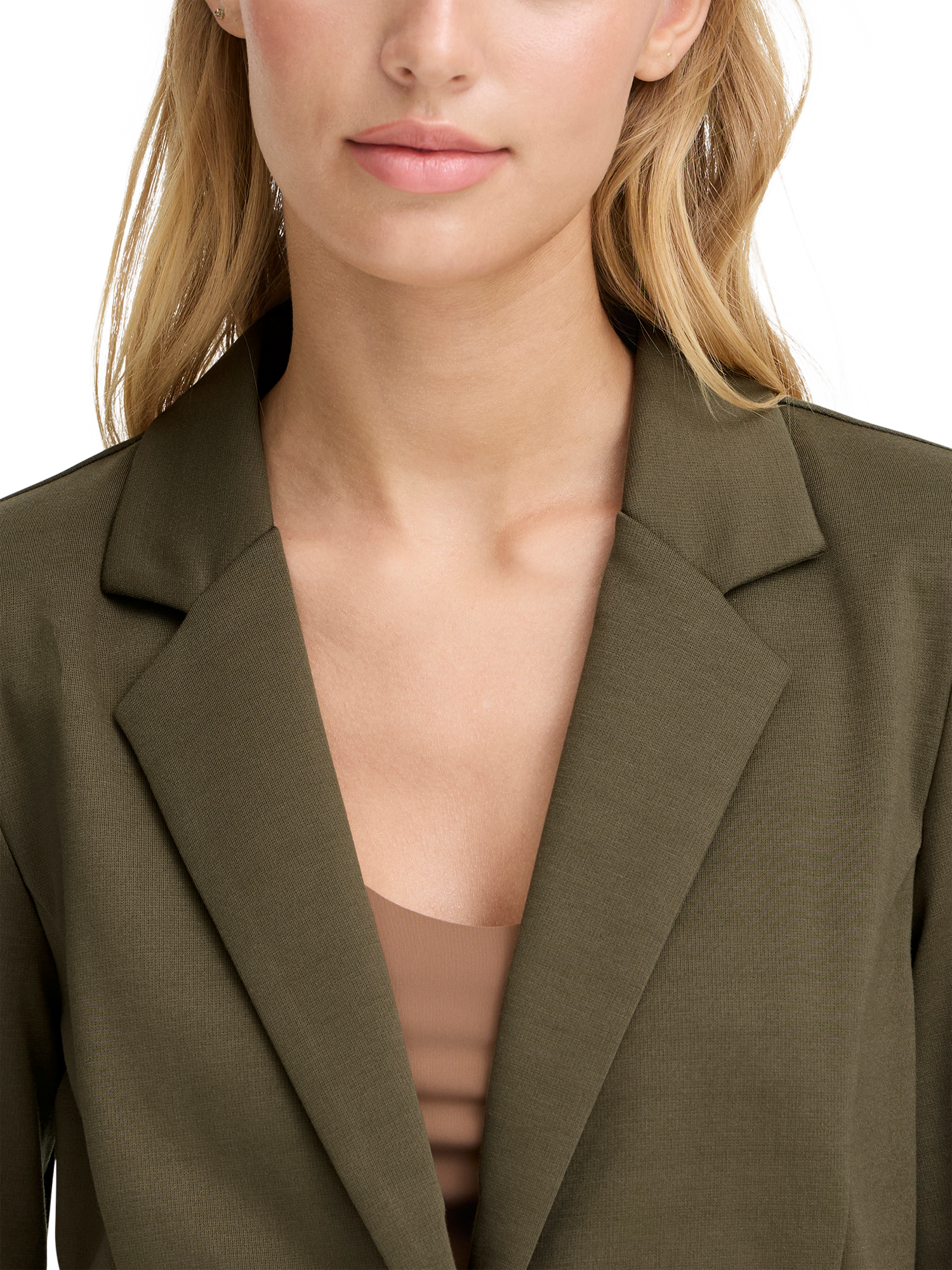 Product image 4 of 6, which shows ICHI Kate Single Button Blazer, Kalamata, XS