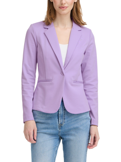 ICHI Kate Single Button Blazer, Purple Rose, Purple Rose