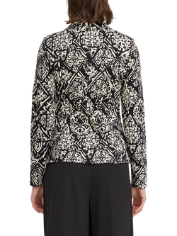 ICHI Kate Patchwork Single Button Blazer, Black/Cream - view 2, Black/Cream