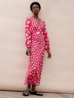 Ro&Zo Petite Carnation Floral Maxi Dress, Pink, Pink