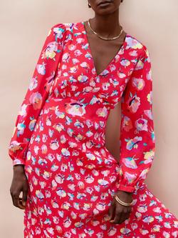 Ro&Zo Petite Carnation Floral Maxi Dress, Pink - view 2, Pink