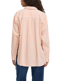 ICHI Ihfluca Oversized Collared Stripe Shirt, Burnt Ochre Stripe - view 2, Burnt Ochre Stripe