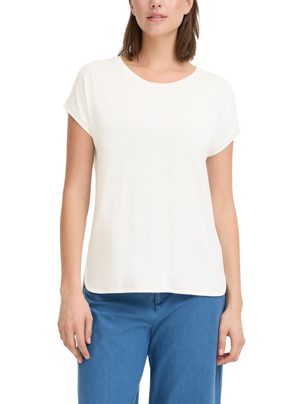 ICHI Like Round Neck T-Shirt, Cloud Dancer
