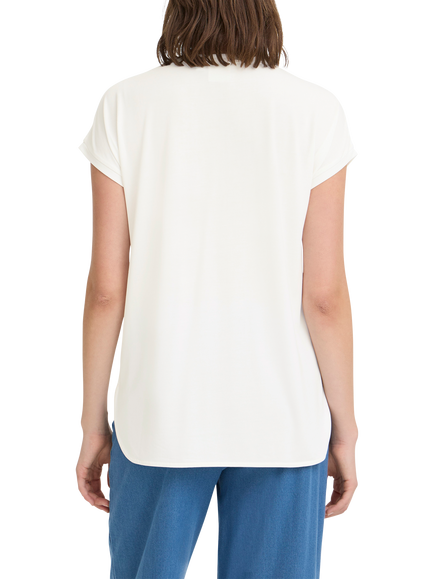 ICHI Like Round Neck T-Shirt - view 2, Cloud Dancer