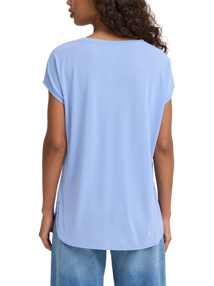 ICHI Like Round Neck T-Shirt - view 2, Bel Air Blue