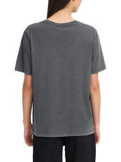 ICHI Nica Crew Neck Logo T-Shirt, Black/Cloud Dancer - view 2, Black/Cloud Dancer