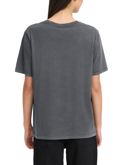 ICHI Nica Crew Neck Logo T-Shirt, Black/Cloud Dancer - view 2, Black/Cloud Dancer