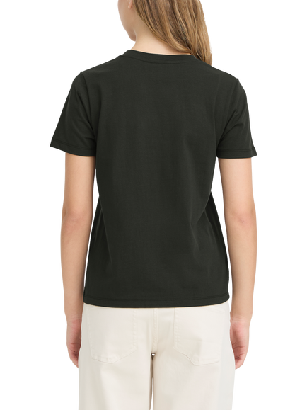 ICHI Nynna Bow Embellished T-Shirt, Black - view 2, Black