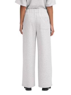 ICHI Cozy High Rise Wide Leg Joggers, Light Grey Melange - view 2, Light Grey Melange