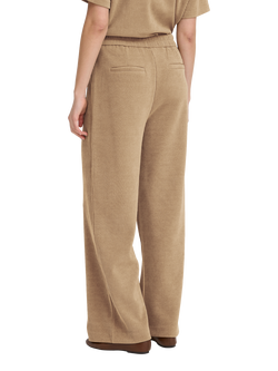 ICHI Kate Corduroy Wide Leg Trousers, Sepia Tint - view 2, Sepia Tint