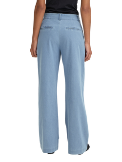 ICHI Kate High Rise Wide Leg Denim Trousers, Light Blue - view 2, Light Blue