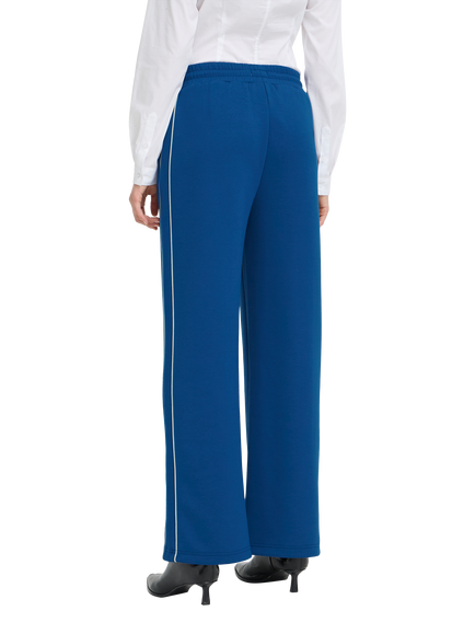 ICHI Kate High Rise Side Stripe Wide Leg Trousers - view 2, Blueprint