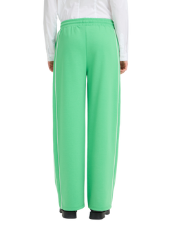 ICHI Kate High Rise Side Stripe Wide Leg Trousers - view 2, Kelly Green