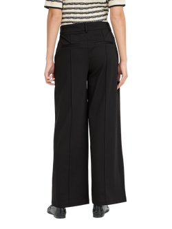 ICHI Kate Wide Leg Tailored Trousers, Black - view 2, Black