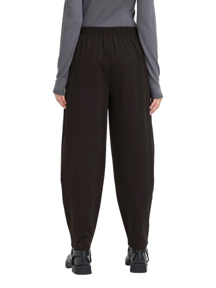 ICHI Kate Barrel Leg Tailored Trousers, Black - view 2, Black