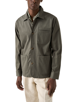 Eton Cotton Twill Chore Jacket, Khaki, Khaki