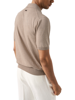 Eton Soft Knit Polo Shirt - view 2, Beige