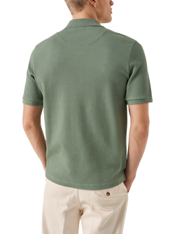 Eton Short Sleeve Jersey Jacquard Polo Shirt, Green - view 2, Green