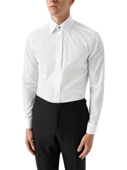 Eton Tuxedo Shirt, White, White