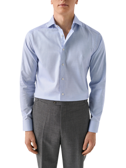 Eton Cotton Oxford Shirt, Mid Blue, Mid Blue
