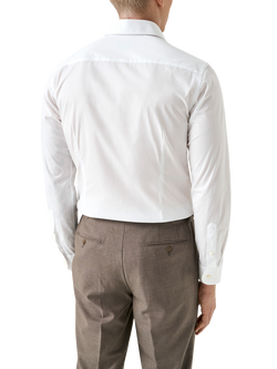 Eton Cotton Poplin Shirt, White - view 2, White