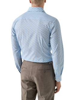 Eton Poplin Tailored Shirt, Light Blue - view 2, Light Blue