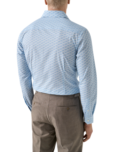 Eton Poplin Tailored Shirt, Light Blue - view 2, Light Blue