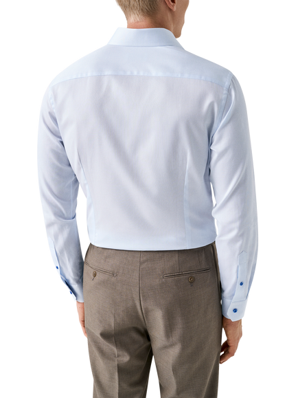 Eton Signature Twill Wrinkle-Resistant Shirt, Light Blue - view 2, Light Blue