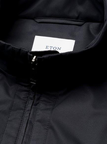 Eton Lightweight High Neck Wind Gilet, Navy Blue - view 2, Navy Blue