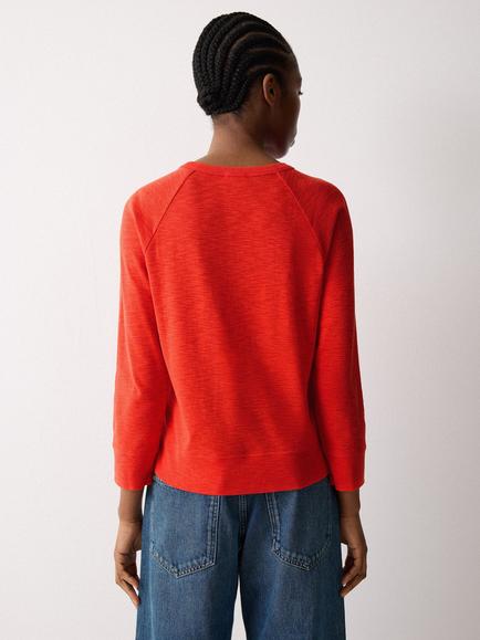 Jigsaw Relaxed Raglan Sleeve Top - view 2, Red