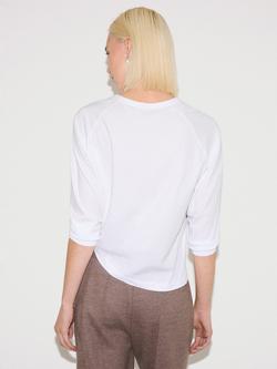 Jigsaw Patch Pocket Long Sleeve Top, White - view 2, White