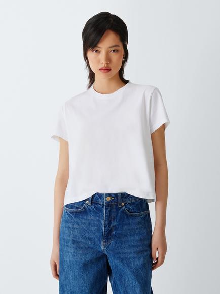 Colorful Standard Boxy Cropped T-Shirt, Optical White