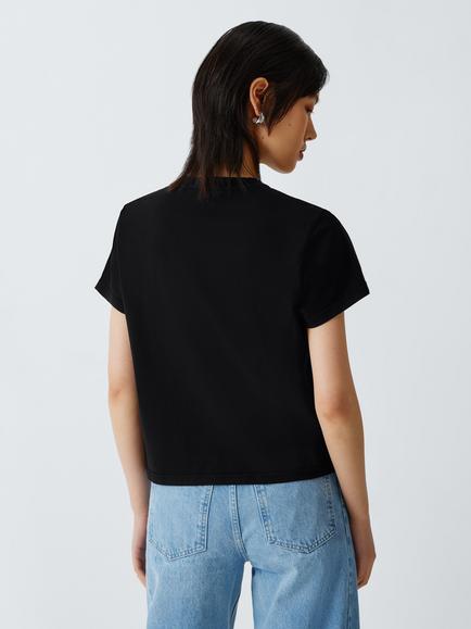 Colorful Standard Organic Boxy Cropped T-Shirt - view 2, Deep Black