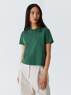 Colorful Standard Women's Organic Boxy Cropped T-Shirt, Emerald Green