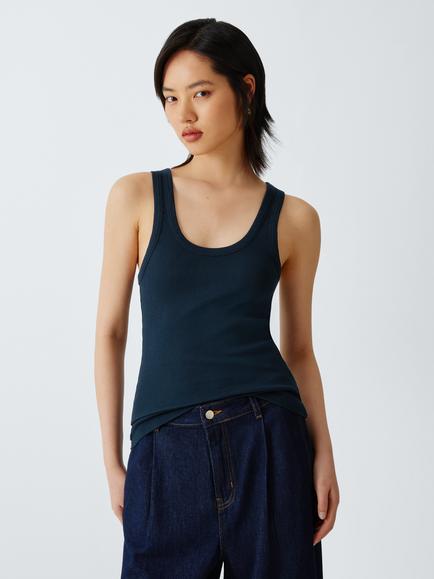 Colorful Standard Ribbed Tank Top, Navy