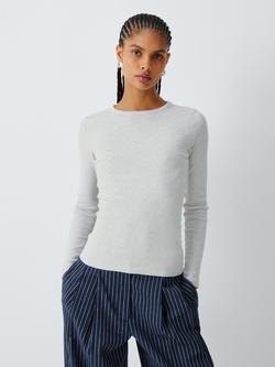 Colorful Standard Ribbed Long Sleeve Top, Light Grey