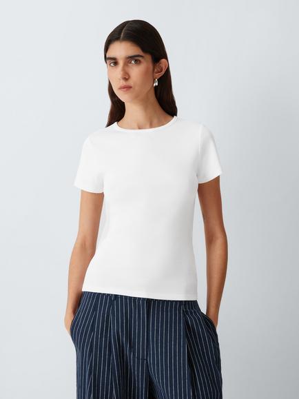 Colorful Standard Ribbed T-Shirt, Optical White