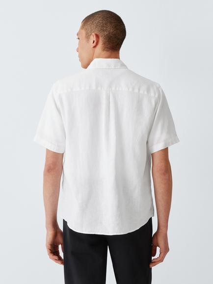 Colorful Standard Regular Fit Short Sleeve Linen Shirt - view 2, Optical White