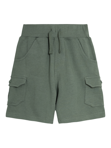 JoJo Maman Bébé Kids' Drawstring Cargo Shorts, Pack of 2, Multi - view 2, Multi