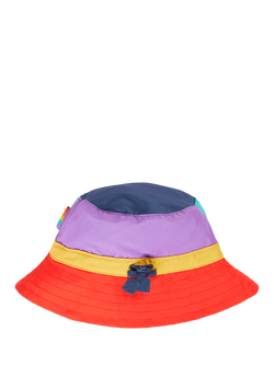 Frugi Kids' Harbour Adjustable Sun Safe Swim Hat, Hotchpotch/Rainbow, Hotchpotch/Rainbow